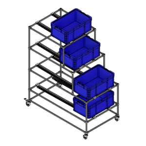 Flow Cart with Bins