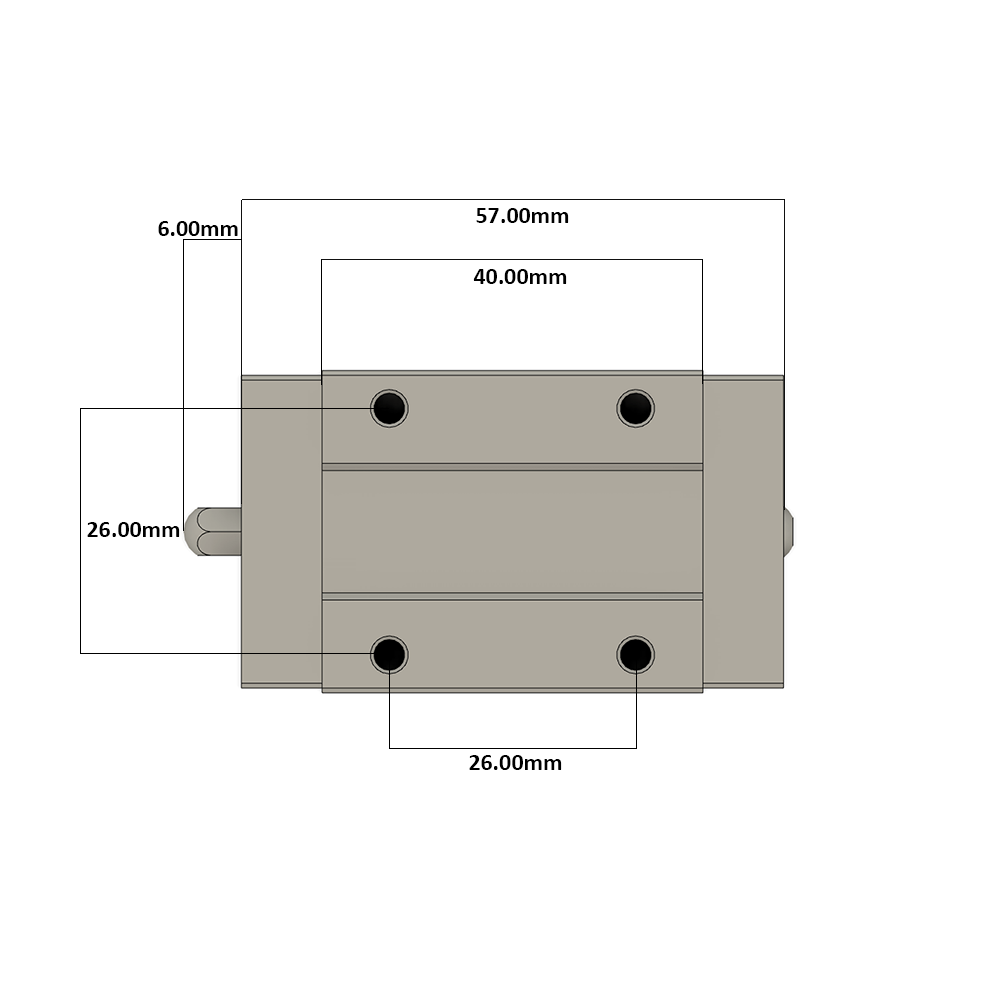 LSD15BK-HN-H-B-M4 AIRTAC LOW PROFILE RAIL BEARING<br>LSD 15MM SERIES, HIGH ACCURACY WITH LIGHT PRELOAD (B), SQUARE MOUNT - NORMAL BODY
