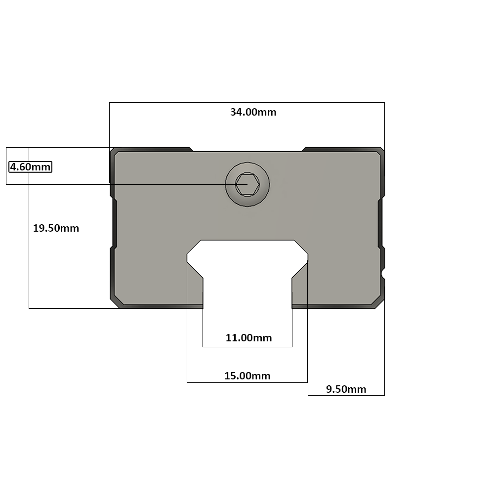 LSD15BK-HS-H-B-M4 AIRTAC LOW PROFILE RAIL BEARING<br>LSD 15MM SERIES, HIGH ACCURACY WITH LIGHT PRELOAD (B), SQUARE MOUNT - SHORT BODY