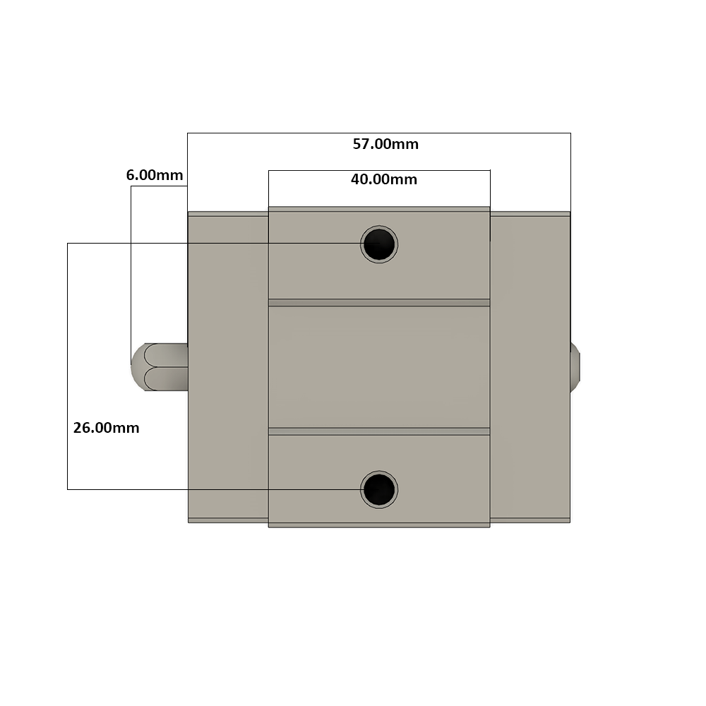 LSD15BK-HS-H-B-M4 AIRTAC LOW PROFILE RAIL BEARING<br>LSD 15MM SERIES, HIGH ACCURACY WITH LIGHT PRELOAD (B), SQUARE MOUNT - SHORT BODY