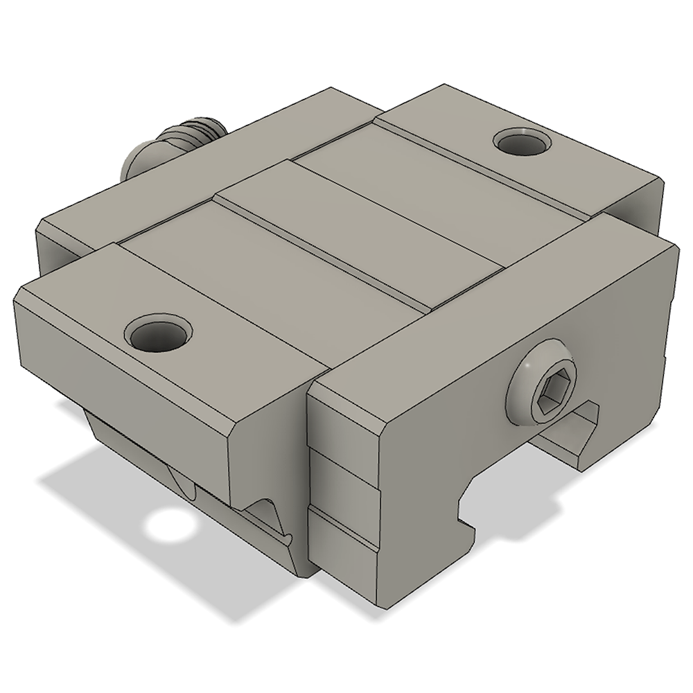 LSD20BK-F2S-H-D-M6 AIRTAC LOW PROFILE RAIL BEARING<br>LSD 20MM SERIES, HIGH ACCURACY WITH NO PRELOAD (D) STANDARD, BOTTOM MOUNTING FLANGE - SHORT BODY