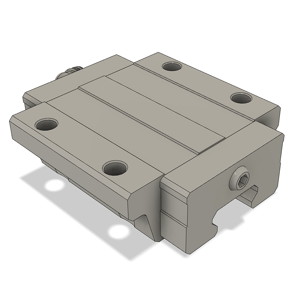 LSD25BK-F2N-N-B-M6 AIRTAC LOW PROFILE RAIL BEARING<br>LSD 25MM SERIES, NORMAL ACCURACY WITH LIGHT PRELOAD (B), BOTTOM MOUNTING FLANGE - NORMAL BODY