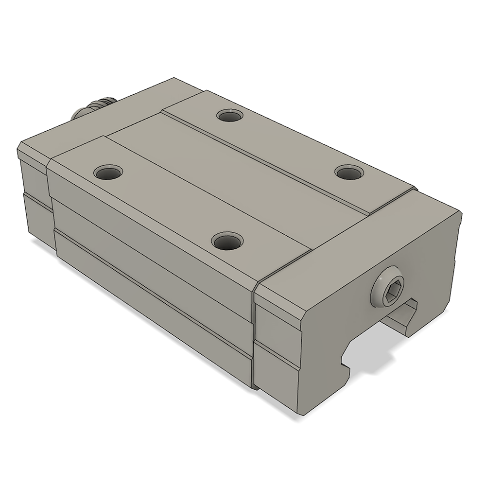 LSD25BK-HN-H-B-M6 AIRTAC LOW PROFILE RAIL BEARING<br>LSD 25MM SERIES, HIGH ACCURACY WITH LIGHT PRELOAD (B), SQUARE MOUNT - NORMAL BODY