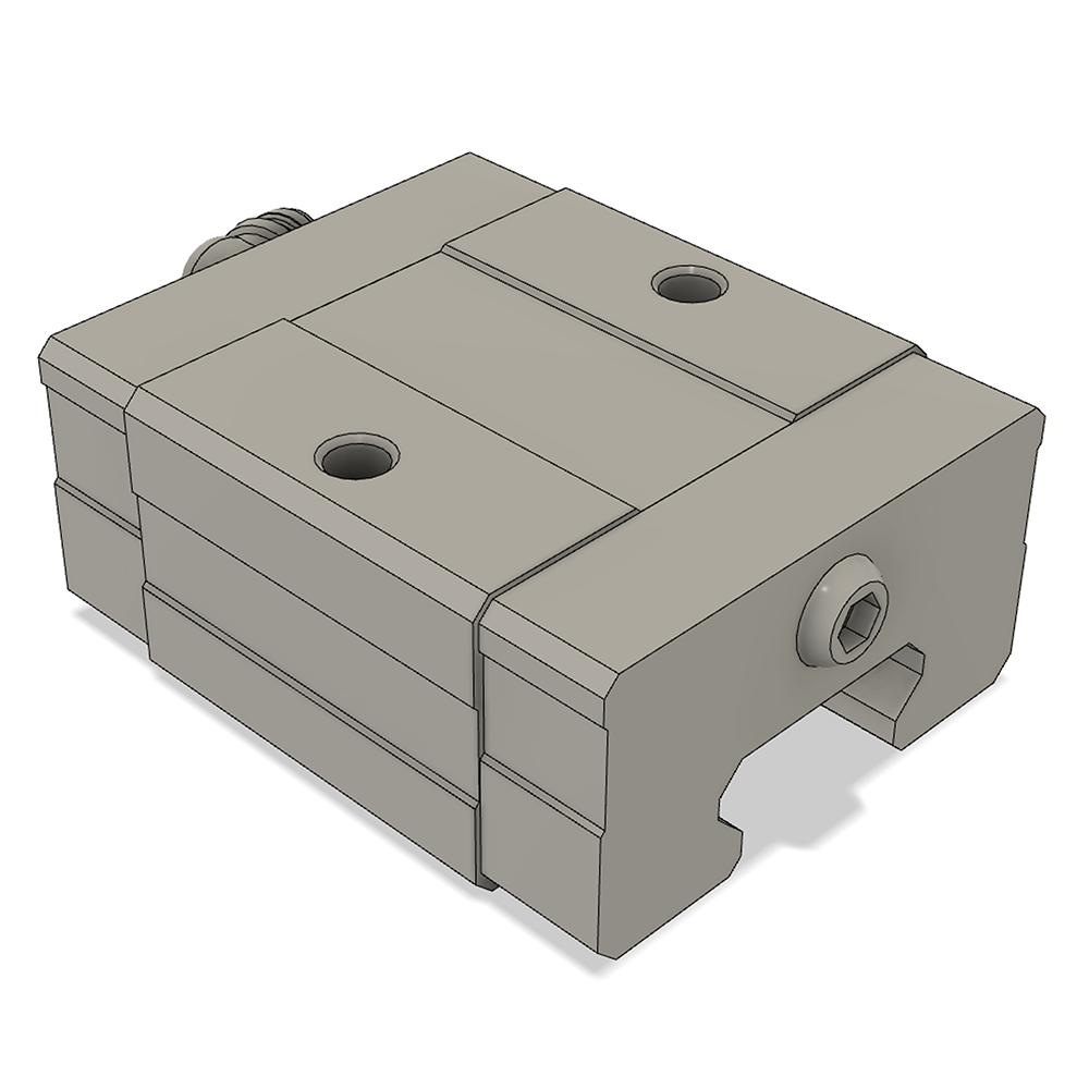 LSD25BK-HS-H-B-M6 AIRTAC LOW PROFILE RAIL BEARING<br>LSD 25MM SERIES, HIGH ACCURACY WITH LIGHT PRELOAD (B), SQUARE MOUNT - SHORT BODY