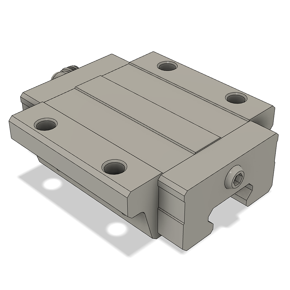 LSD30BK-F2N-H-B-M6 AIRTAC LOW PROFILE RAIL BEARING<br>LSD 30MM SERIES, HIGH ACCURACY WITH LIGHT PRELOAD (B), BOTTOM MOUNTING FLANGE - NORMAL BODY
