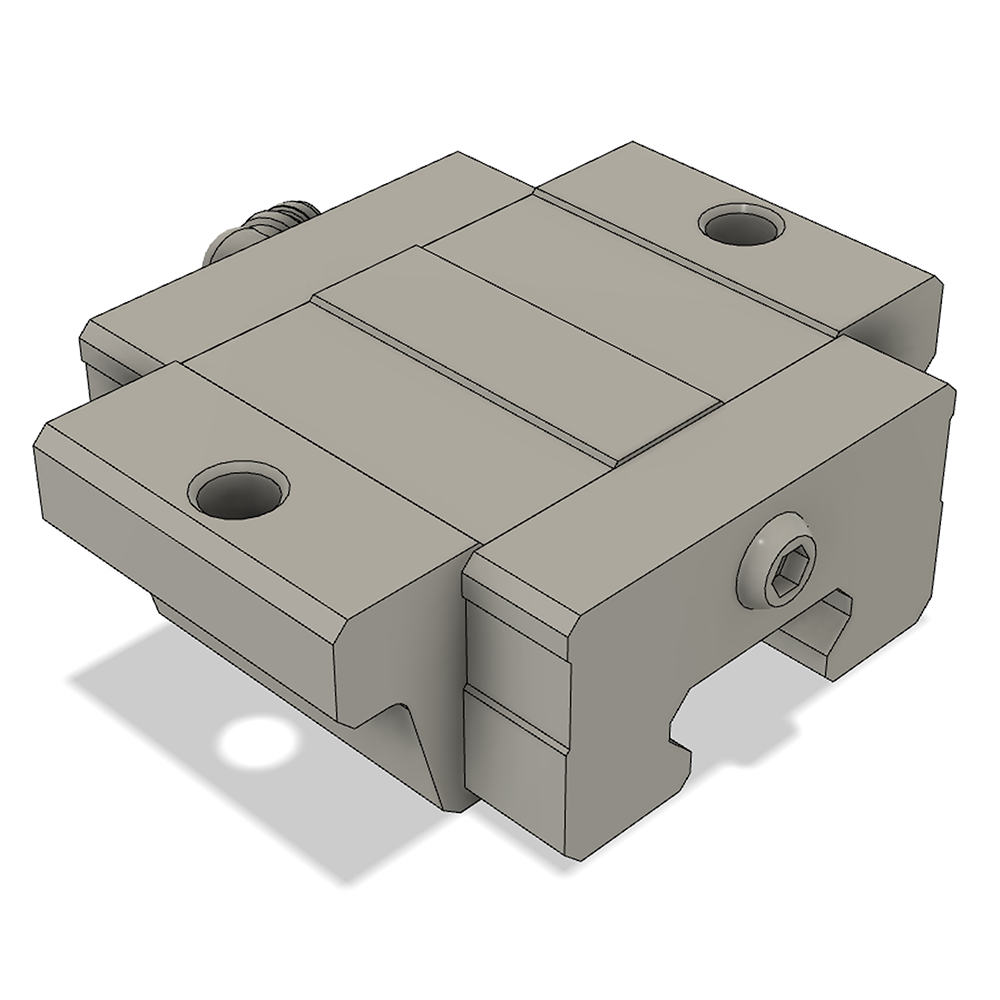 LSD30BK-F2S-H-B-M6 AIRTAC LOW PROFILE RAIL BEARING<br>LSD 30MM SERIES, HIGH ACCURACY WITH LIGHT PRELOAD (B), BOTTOM MOUNTING FLANGE - SHORT BODY