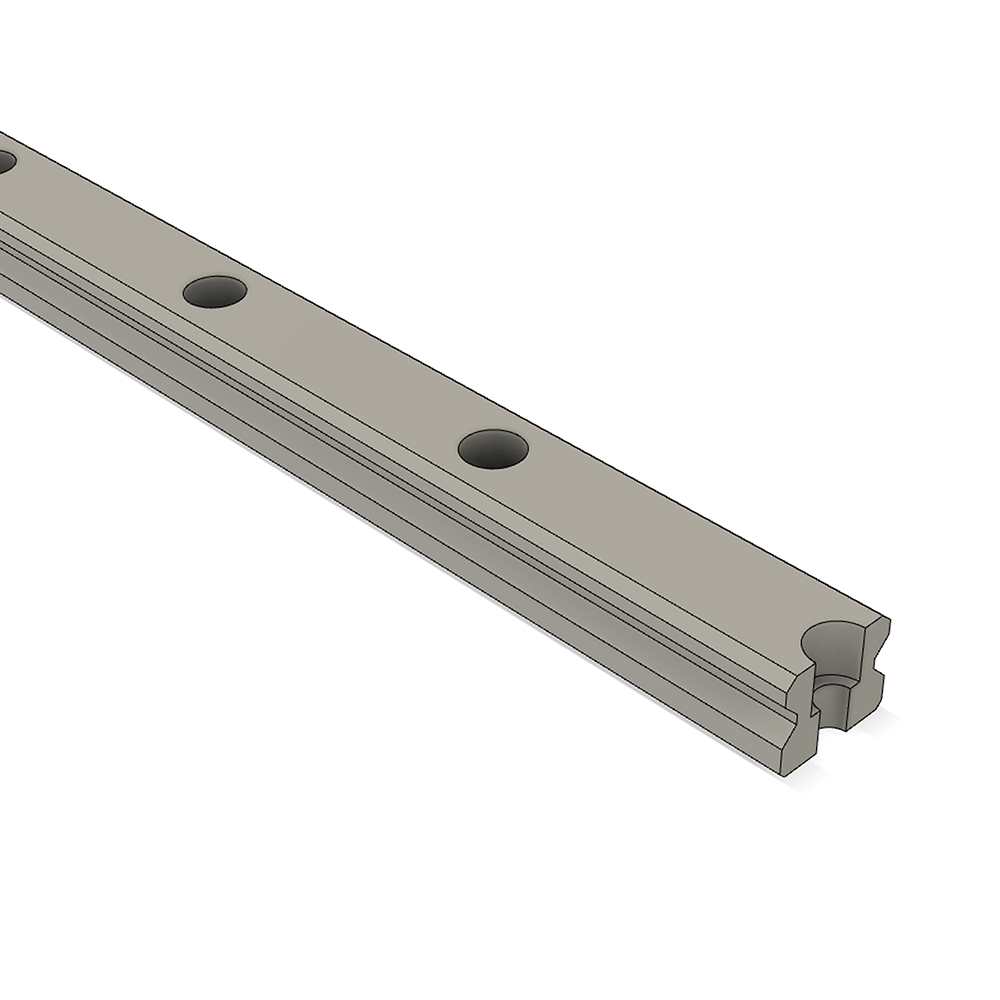 LSD15RLXCTL-S20-H-D AIRTAC LOW PROFILE RAIL<br>LSD 15MM SERIES, HIGH ACCURACY, 20MM END TO FIRST HOLE, CUT TO LENGTH IN (M) **EX. QTY: 1.240= 1240MM**
