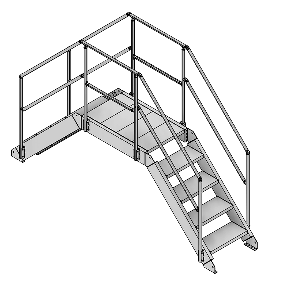 CROSS OVER STAIR-1 MODULAR SOLUTION CROSS OVER STAIR DESIGN