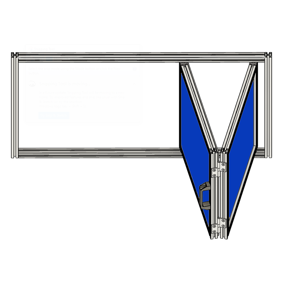 SM FOLDING PANEL DOOR MODULAR SOLUTION SMALL FOLDING DOOR WITH DOUBLE PANELS
