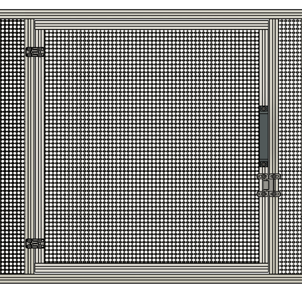 SM MESH LATCHING DOOR MODULAR SOLUTION SMALL MESH SWING DOOR WITH LATCHING HANDLE