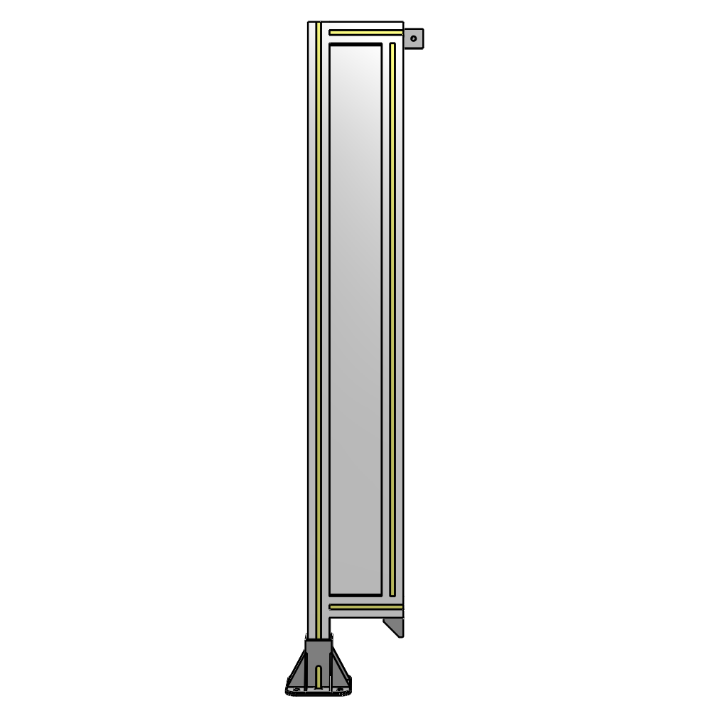 A1-1400-0200-0150-TYPFK GUARDING PANEL 1400MM TALL X 200MM WIDE 1/4'' POLYCARBONATE