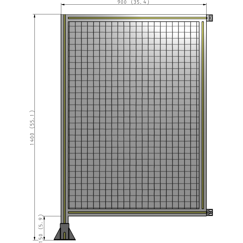 A1-1400-0900-0150-HYMFA GUARDING PANEL 1400MM TALL X 900MM WIDE 1'' MESH