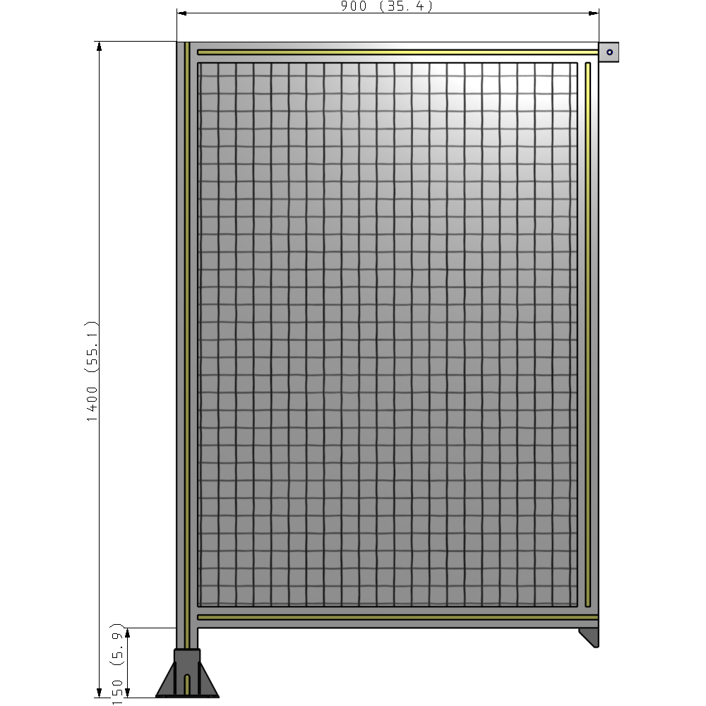 A1-1400-0900-0150-TYMFK GUARDING PANEL 1400MM TALL X 900MM WIDE 1'' MESH