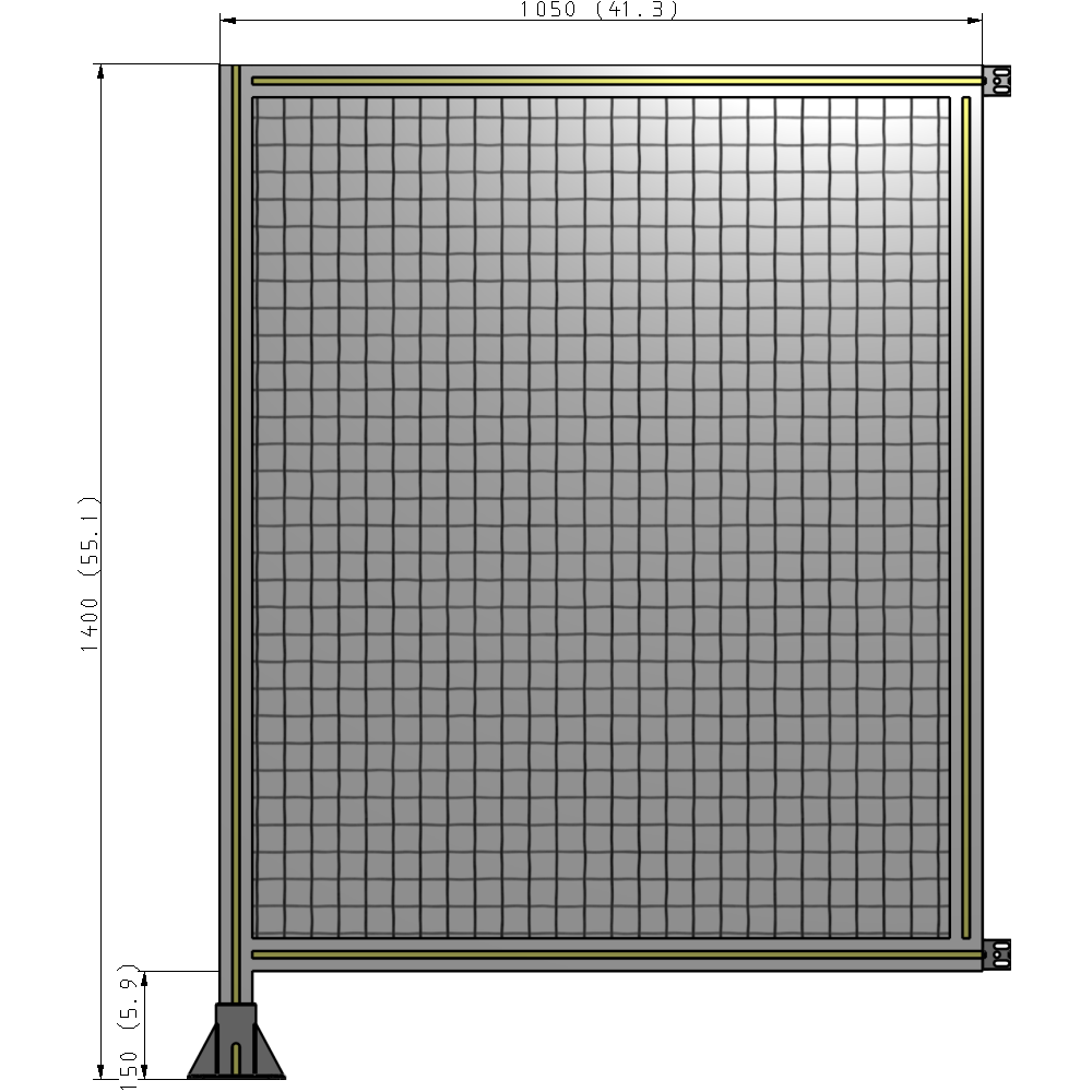 A1-1400-1050-0150-HYMFA GUARDING PANEL 1400MM TALL X 1050MM WIDE 1'' MESH