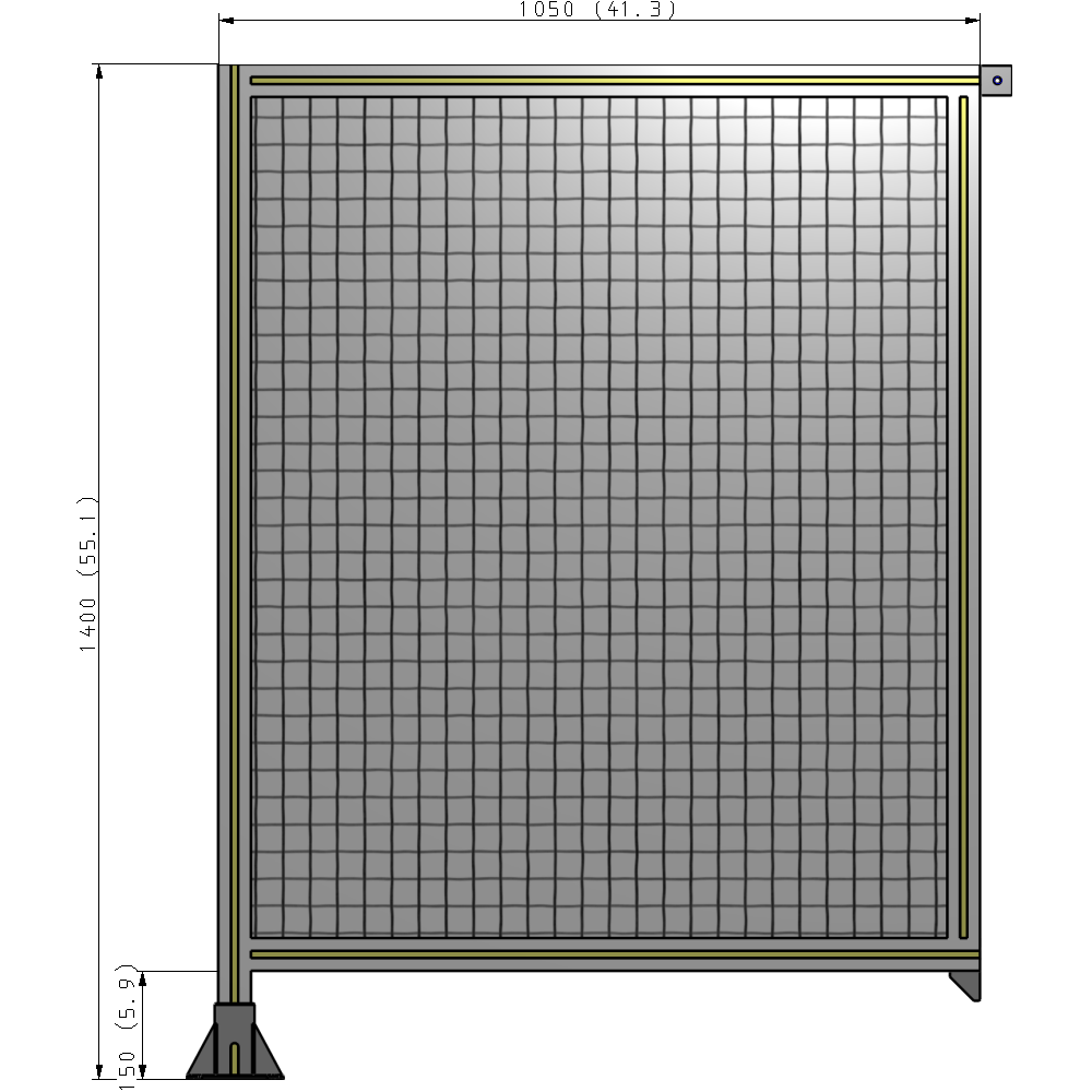 A1-1400-1050-0150-TYMFA GUARDING PANEL 1400MM TALL X 1050MM WIDE 1'' MESH