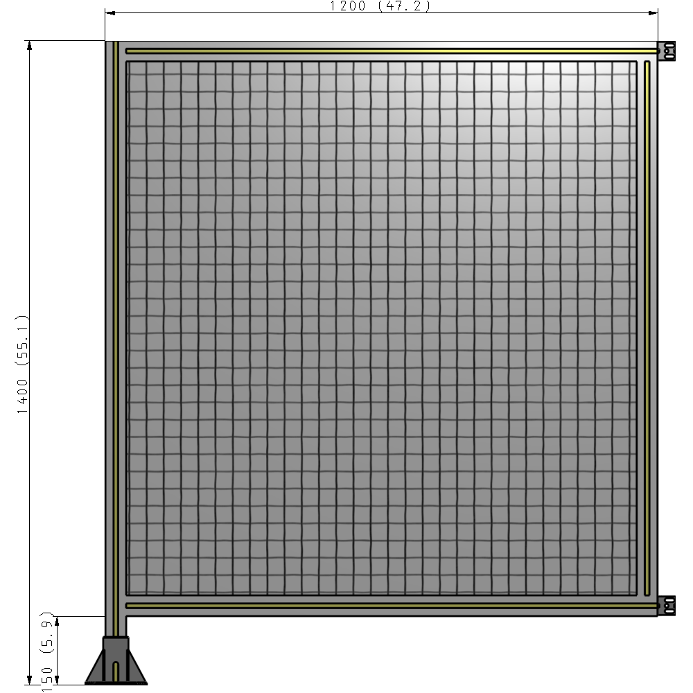A1-1400-1200-0150-HYMFA GUARDING PANEL 1400MM TALL X 1200MM WIDE 1'' MESH