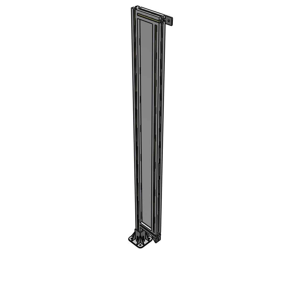 A1-1700-0200-0150-TYPFK GUARDING PANEL 1700MM TALL X 200MM WIDE 1/4'' POLYCARBONATE