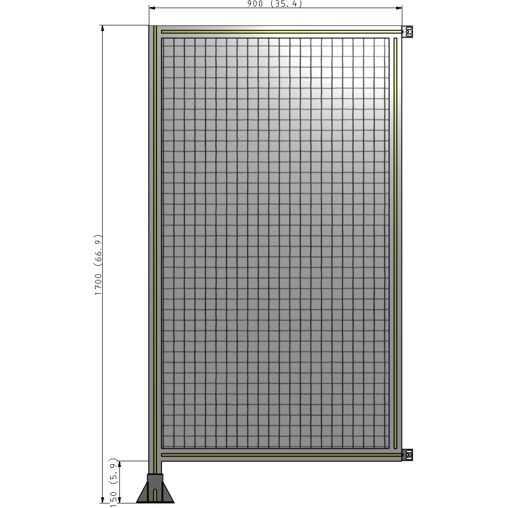 A1-1700-0900-0150-HYMFA GUARDING PANEL 1700MM TALL X 900MM WIDE 1'' MESH