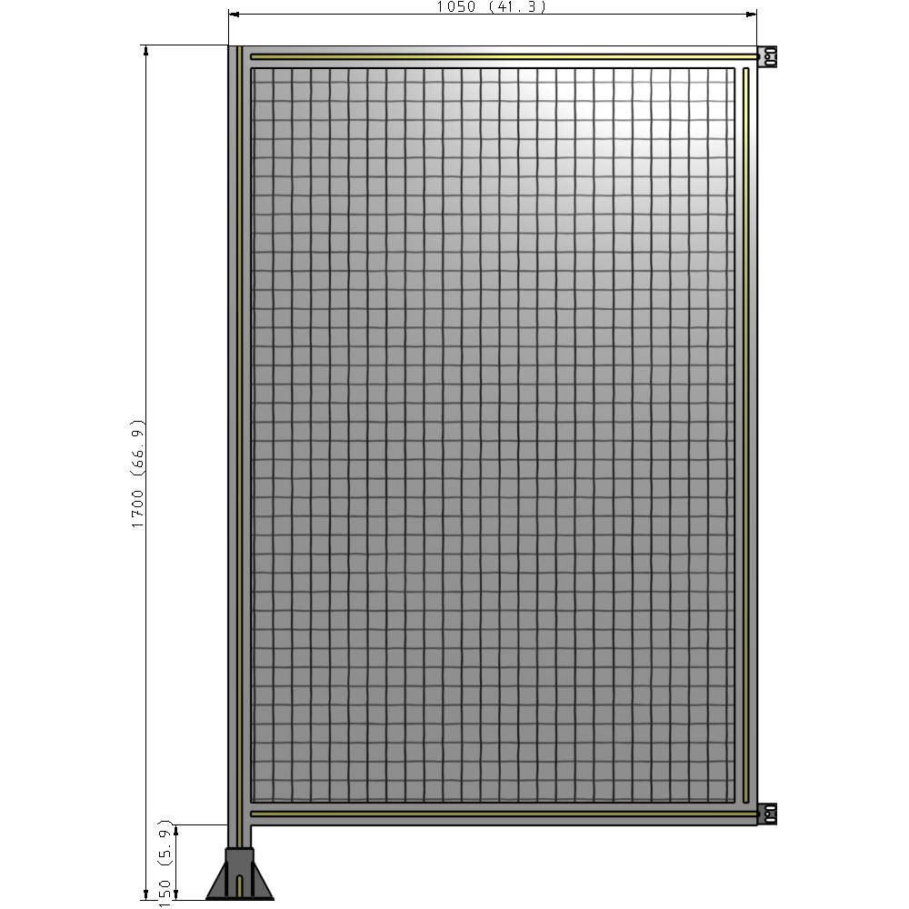 A1-1700-1050-0150-HYMFK GUARDING PANEL 1700MM TALL X 1050MM WIDE 1'' MESH