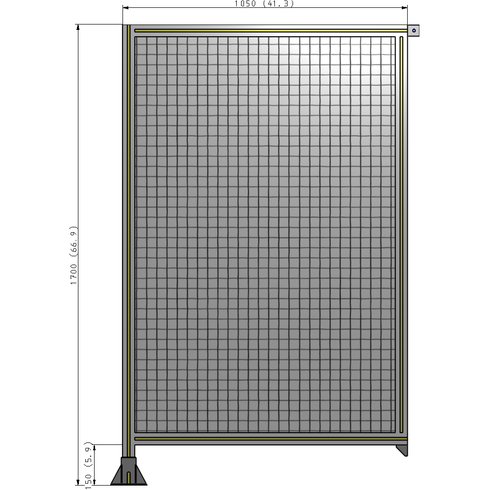 A1-1700-1050-0150-TYMFA GUARDING PANEL 1700MM TALL X 1050MM WIDE 1'' MESH