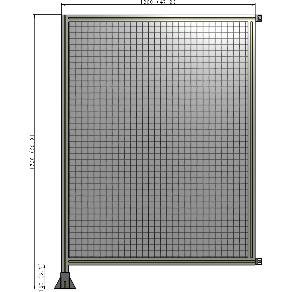 A1-1700-1200-0150-HYMFK GUARDING PANEL 1700MM TALL X 1200MM WIDE 1'' MESH