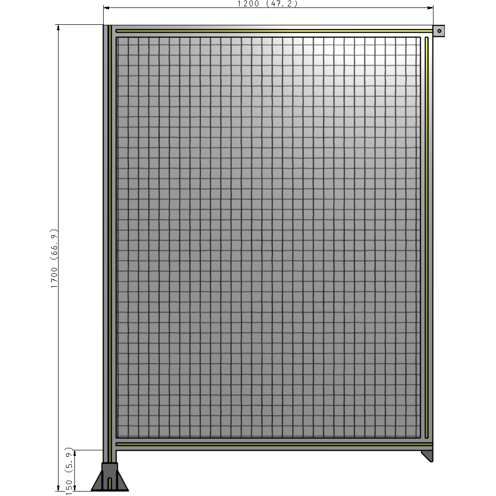 A1-1700-1200-0150-TYMFA GUARDING PANEL 1700MM TALL X 1200MM WIDE 1'' MESH