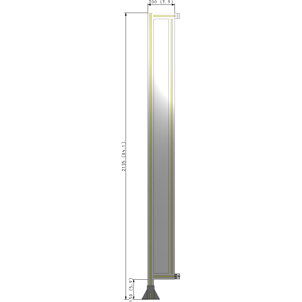 A1-2135-0200-0150-HYPFK GUARDING PANEL 2135MM TALL X 200MM WIDE 1/4'' POLYCARBONATE