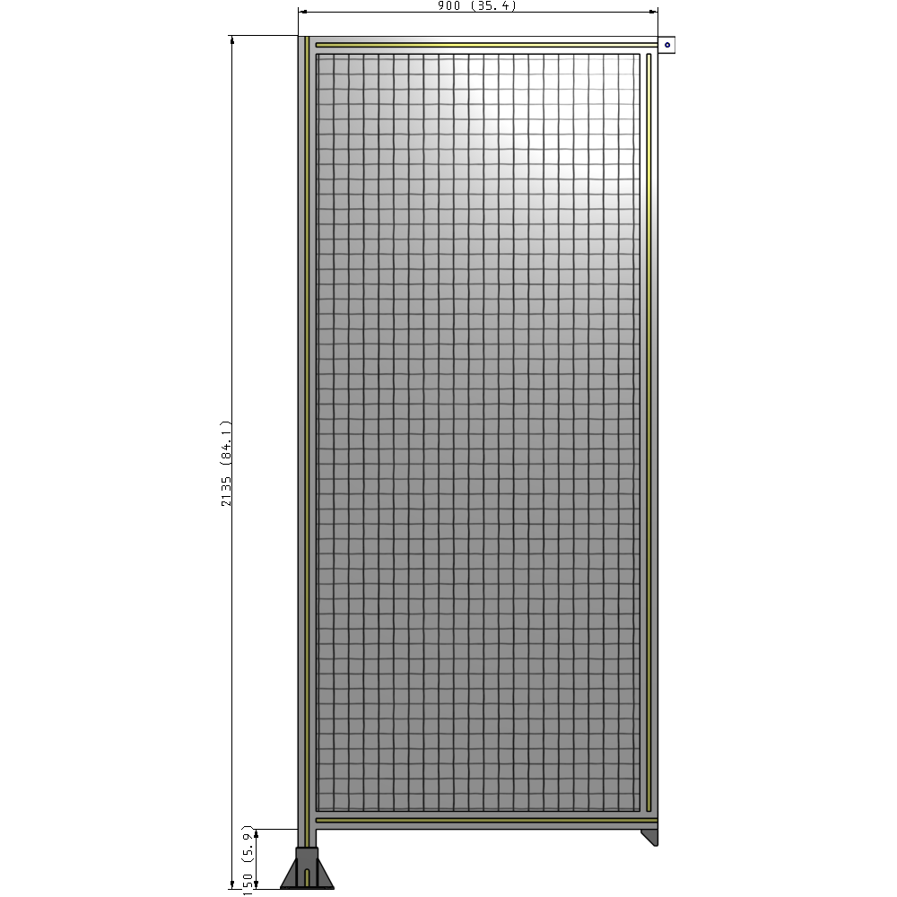 A1-2135-0900-0150-TYMFK GUARDING PANEL 2135MM TALL X 900MM WIDE 1'' MESH