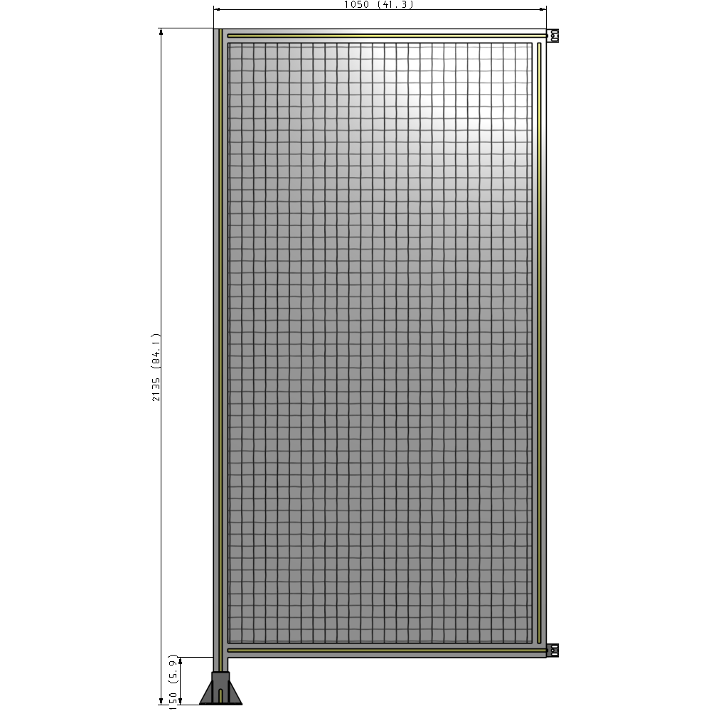 A1-2135-1050-0150-HYMFA GUARDING PANEL 2135MM TALL X 1050MM WIDE 1'' MESH