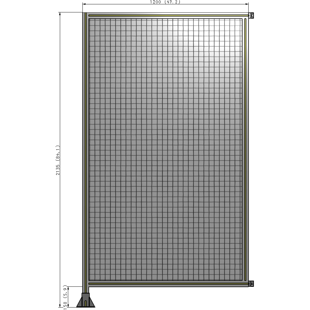 A1-2135-1200-0150-HYMFA GUARDING PANEL 2135MM TALL X 1200MM WIDE 1'' MESH