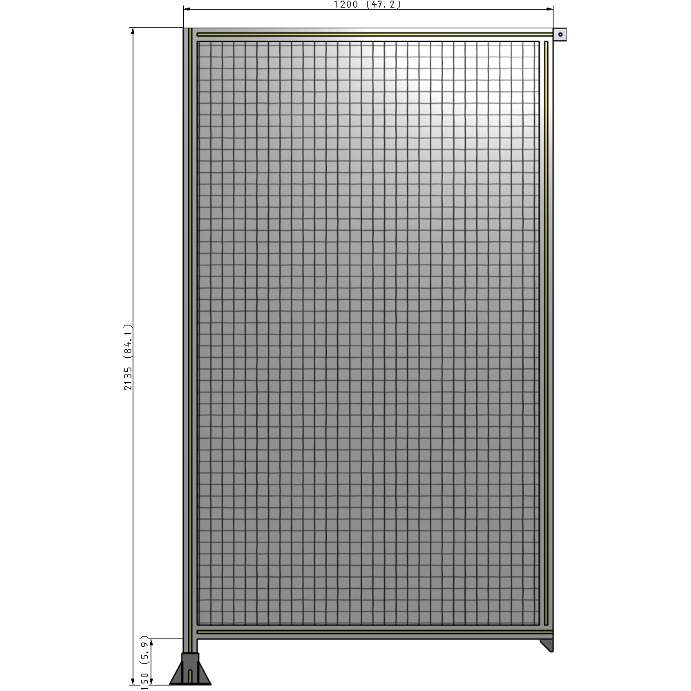 A1-2135-1200-0150-TYMFK GUARDING PANEL 2135MM TALL X 1200MM WIDE 1'' MESH