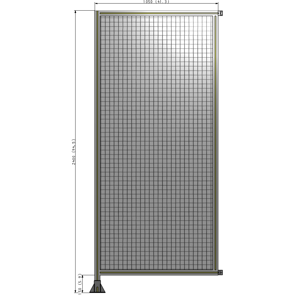 A1-2400-1050-0150-HYMFK GUARDING PANEL 2400MM TALL X 1050MM WIDE 1'' MESH