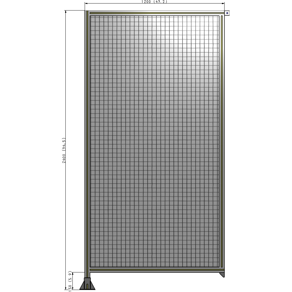 A1-2400-1200-0150-TYMFA GUARDING PANEL 2400MM TALL X 1200MM WIDE 1'' MESH