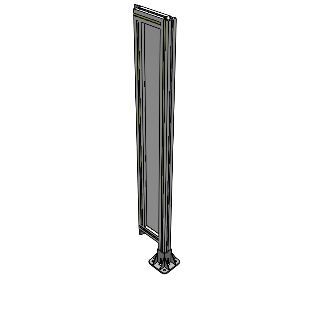 A2-1400-0200-0150-TYPFK GUARDING PANEL 1400MM TALL X 200MM WIDE 1/4'' POLYCARBONATE