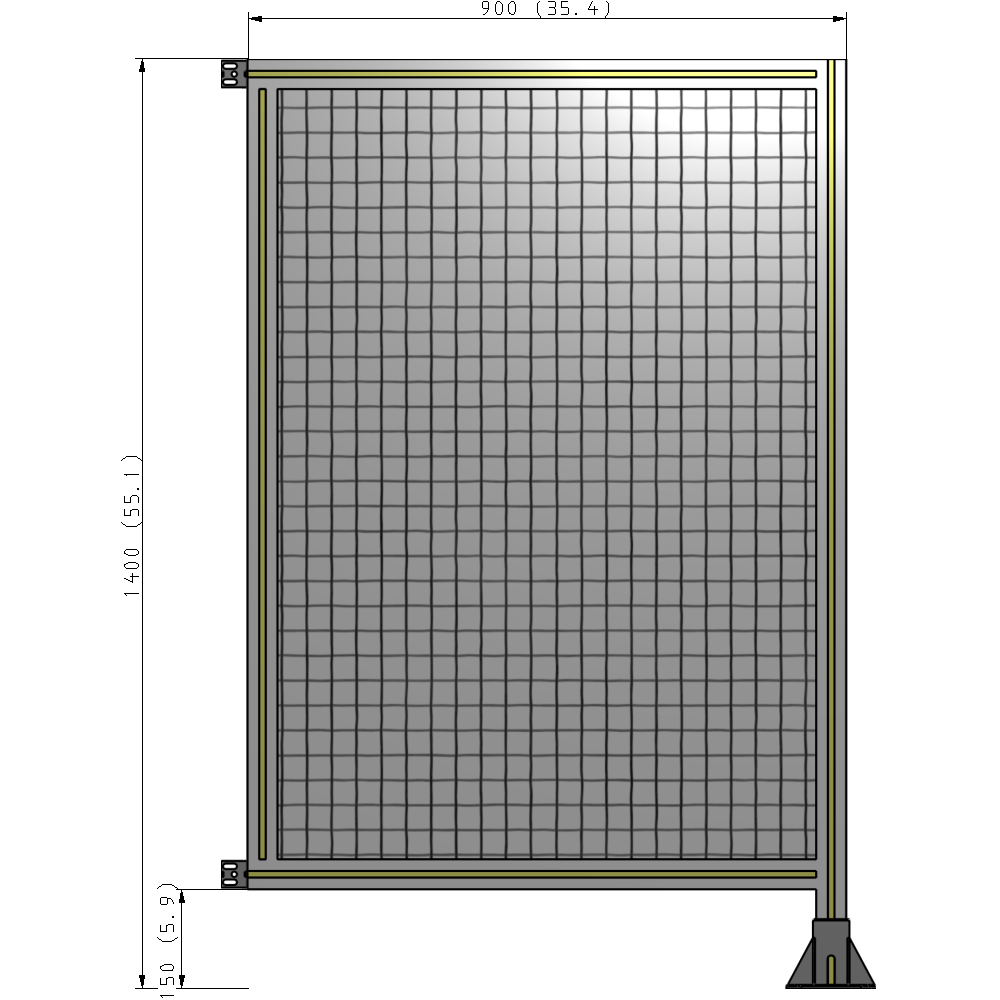 A2-1400-0900-0150-HYMFK GUARDING PANEL 1400MM TALL X 900MM WIDE 1'' MESH