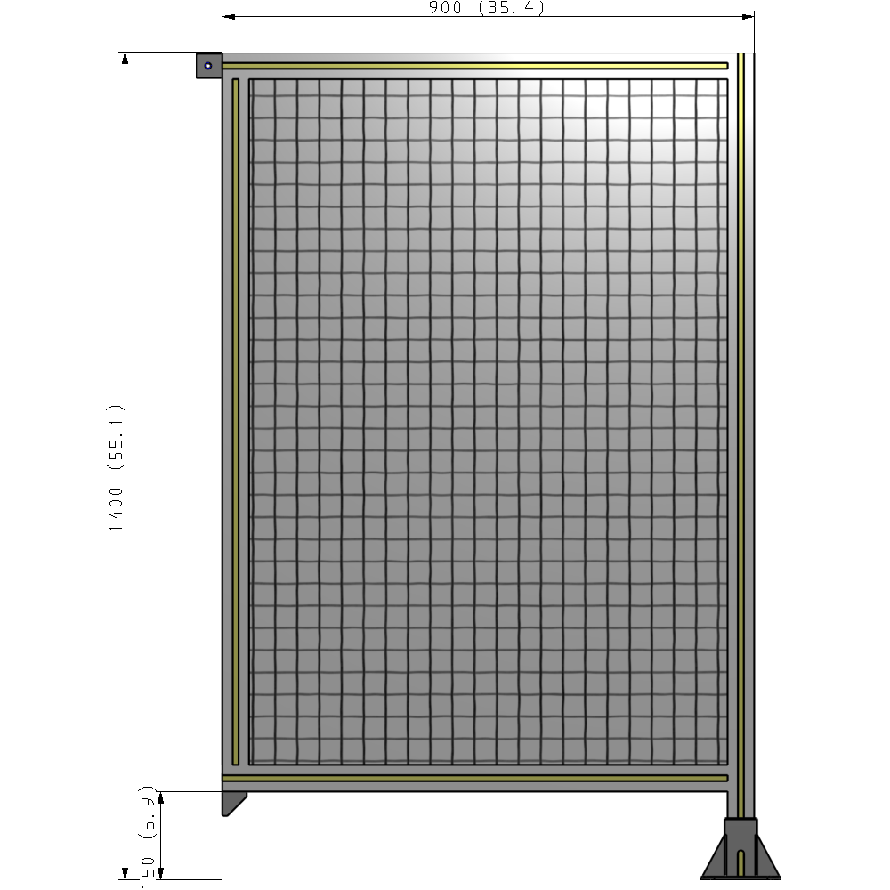 A2-1400-0900-0150-TYMFA GUARDING PANEL 1400MM TALL X 900MM WIDE 1'' MESH
