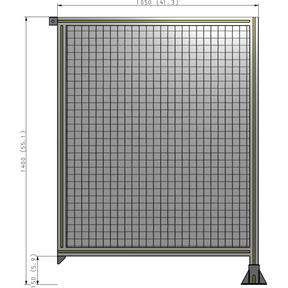 A2-1400-1050-0150-TYMFK GUARDING PANEL 1400MM TALL X 1050MM WIDE 1'' MESH