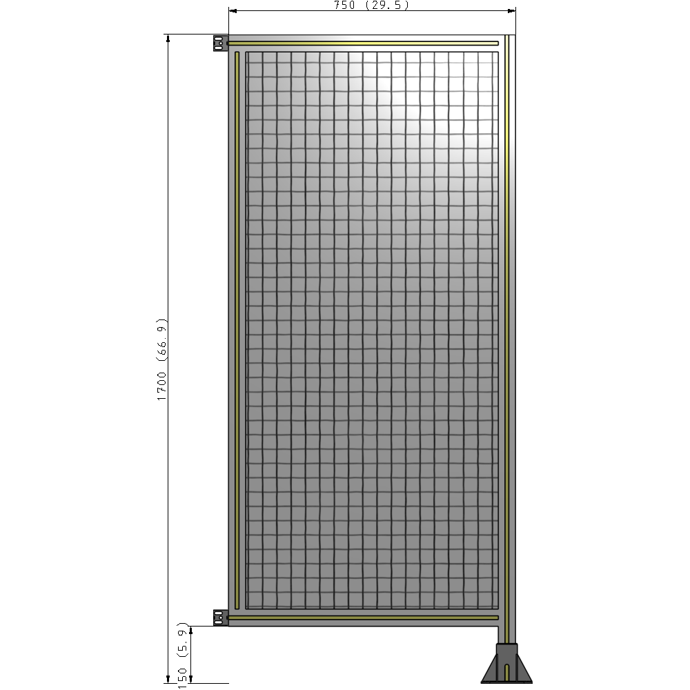 A2-1700-0750-0150-HYMFA GUARDING PANEL 1700MM TALL X 750MM WIDE 1'' MESH