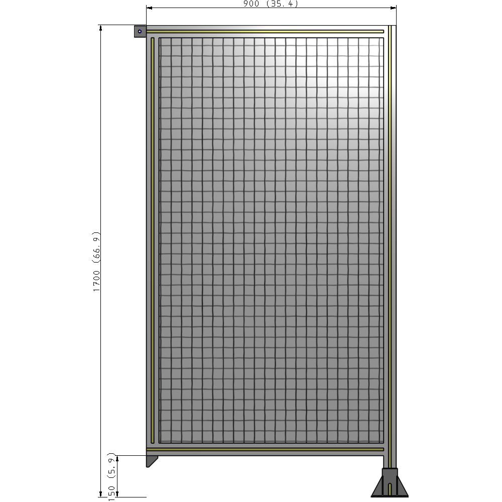 A2-1700-0900-0150-TYMFK GUARDING PANEL 1700MM TALL X 900MM WIDE 1'' MESH
