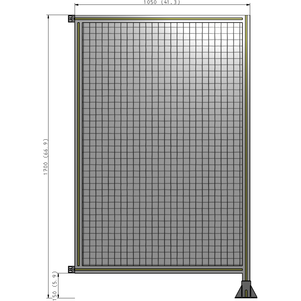 A2-1700-1050-0150-HYMFA GUARDING PANEL 1700MM TALL X 1050MM WIDE 1'' MESH