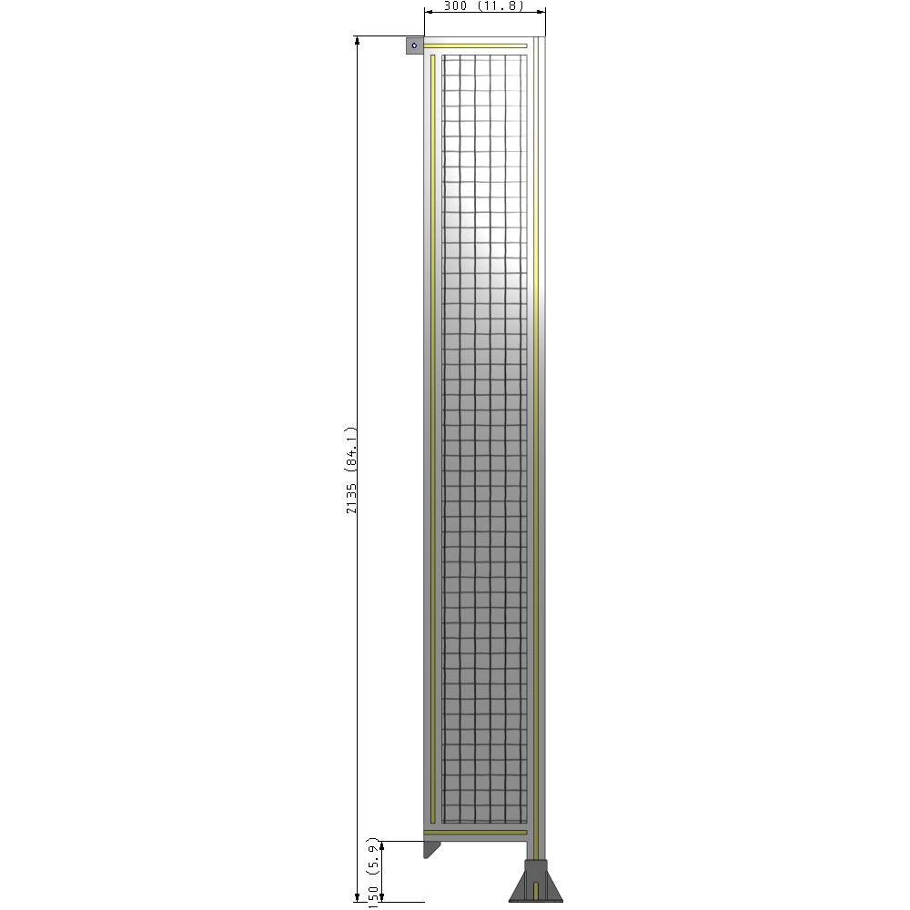 A2-2135-0300-0150-TYMFK GUARDING PANEL 2135MM TALL X 300MM WIDE 1'' MESH