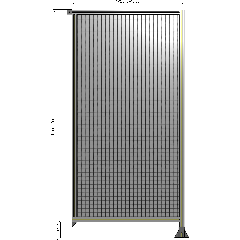 A2-2135-1050-0150-TYMFA GUARDING PANEL 2135MM TALL X 1050MM WIDE 1'' MESH