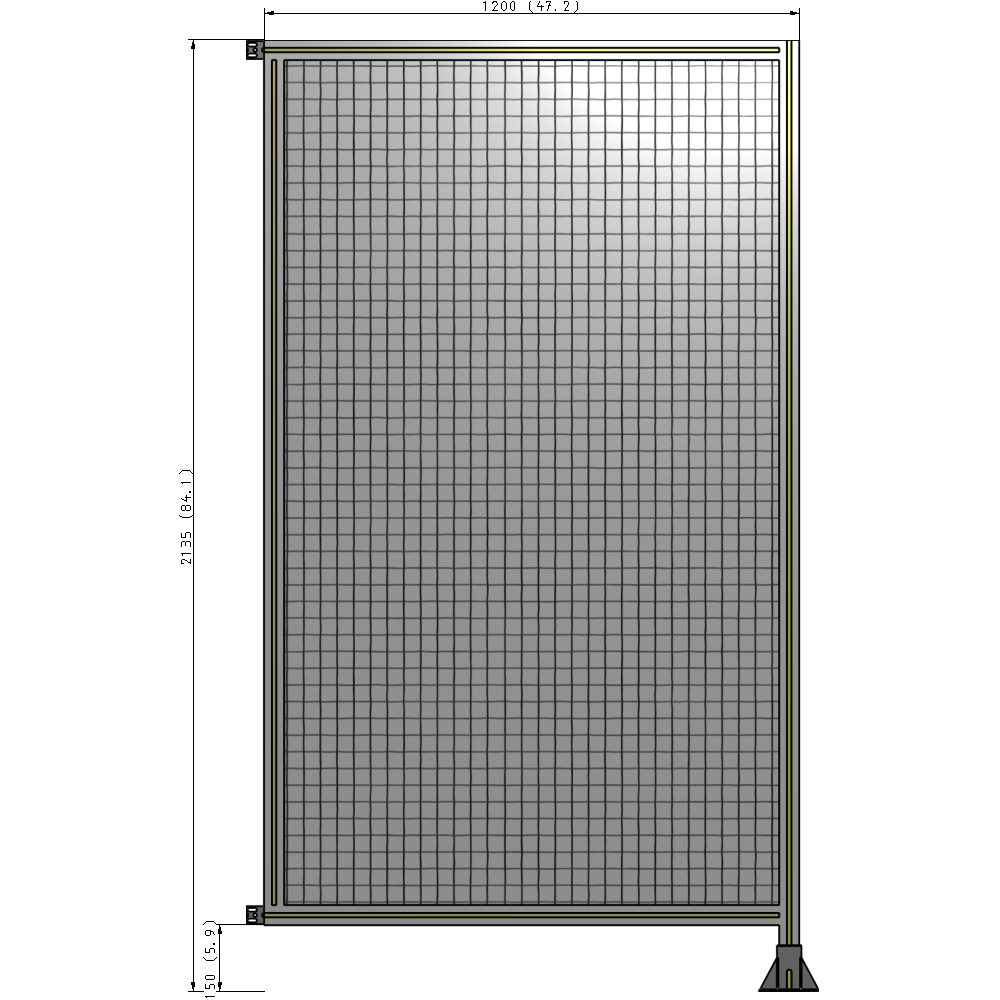 A2-2135-1200-0150-HYMFA GUARDING PANEL 2135MM TALL X 1200MM WIDE 1'' MESH