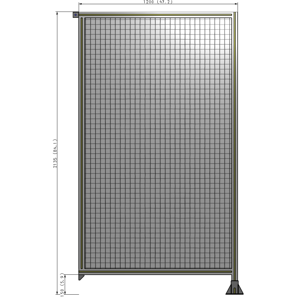 A2-2135-1200-0150-TYMFA GUARDING PANEL 2135MM TALL X 1200MM WIDE 1'' MESH