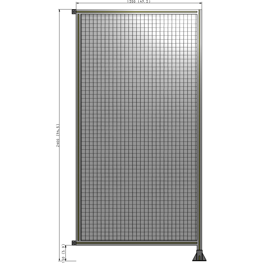 A2-2400-1200-0150-HYMFA GUARDING PANEL 2400MM TALL X 1200MM WIDE 1'' MESH