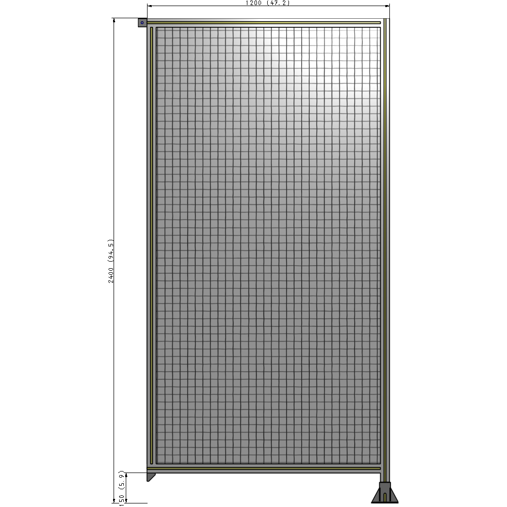 A2-2400-1200-0150-TYMFA GUARDING PANEL 2400MM TALL X 1200MM WIDE 1'' MESH