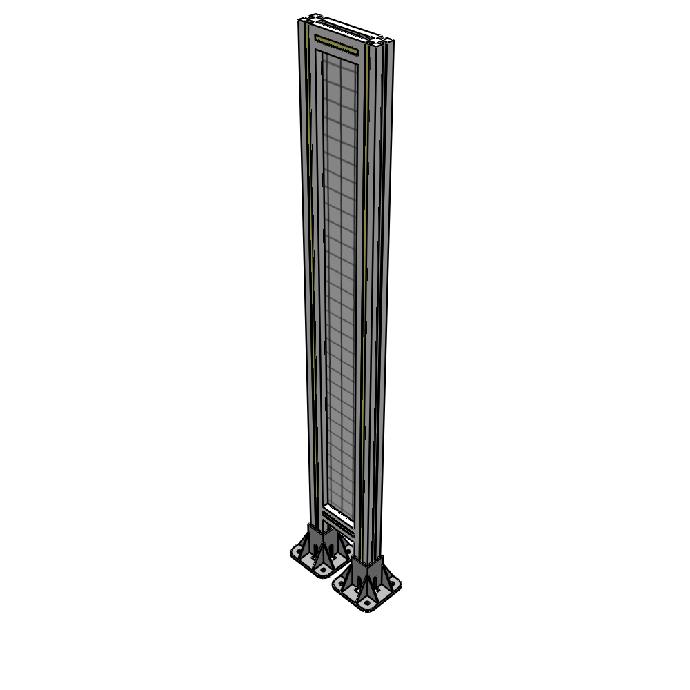 A3-1400-0200-0150-ZYMFK GUARDING PANEL 1400MM TALL X 200MM WIDE 1'' MESH