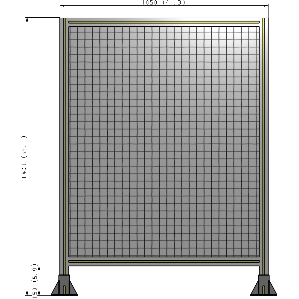A3-1400-1050-0150-ZYMFK GUARDING PANEL 1400MM TALL X 1050MM WIDE 1'' MESH