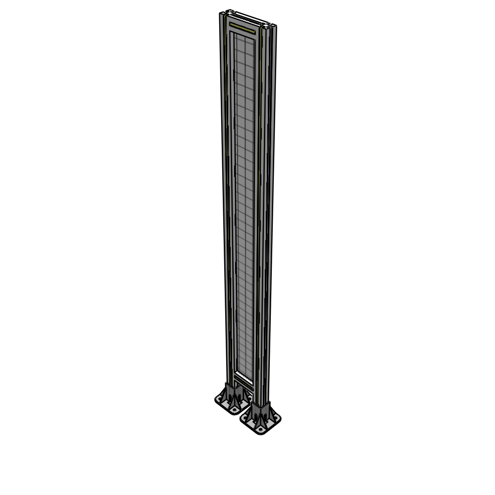 A3-1700-0200-0150-ZYMFK GUARDING PANEL 1700MM TALL X 200MM WIDE 1'' MESH