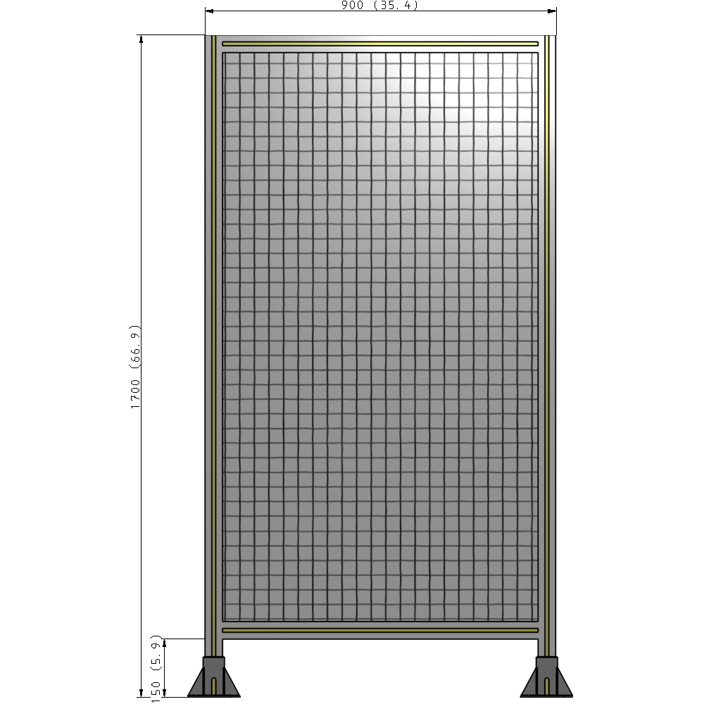 A3-1700-0900-0150-ZYMFK GUARDING PANEL 1700MM TALL X 900MM WIDE 1'' MESH